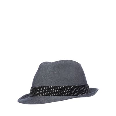 Navy canvas trilby hat